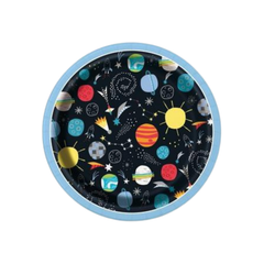 Piatto Carta Dessert Outer Space cm18 pz8