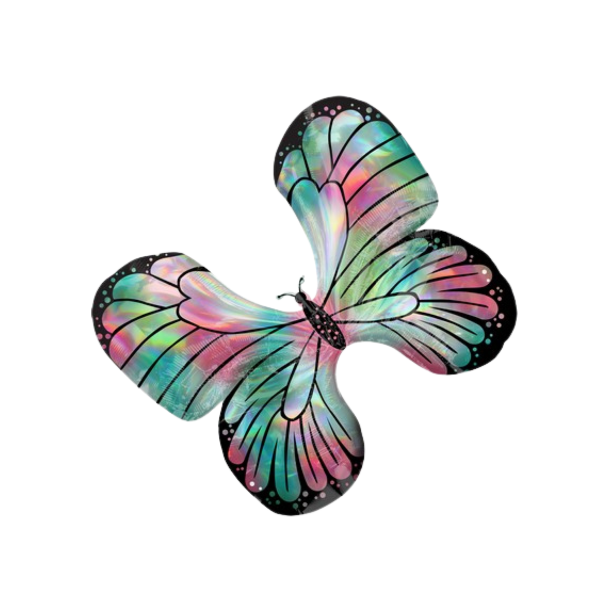 Fólia Supershape "Butterfly" Holografikus léggömb 76x66cm db1