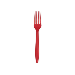 Forchetta Plastica Tinta unita Rosso cm18 pz24