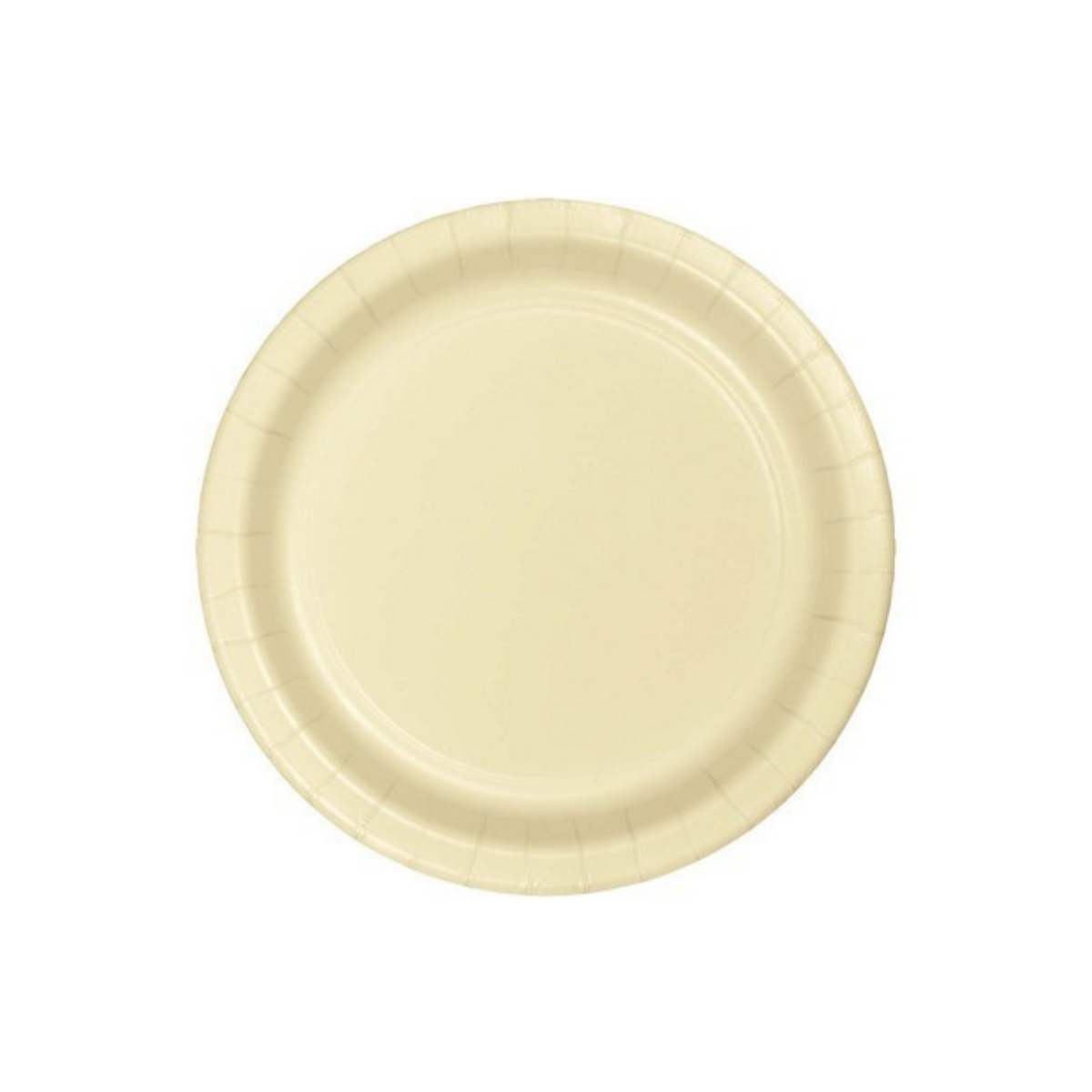 Piatto Carta Tinta unita Avorio cm18  pz24