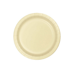 Piatto Carta Tinta unita Avorio cm23 pz24