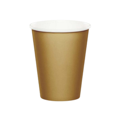 Bicchiere Carta Tinta unita Oro ml266 pz8