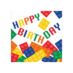 Tovagliolo Happy Birthday Block Party cm33x33 16pz