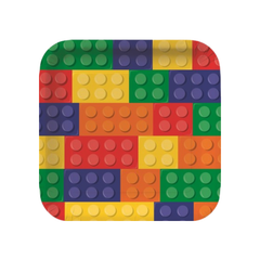 Piatto Carta Block Party cm23 pz8