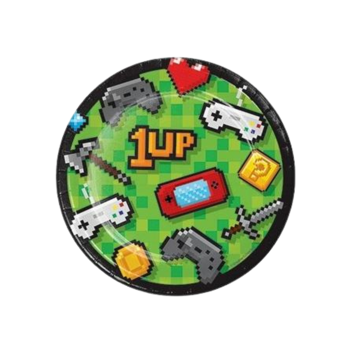 Piatto Carta Dessert Videogame Gaming Party  cm18 pz8