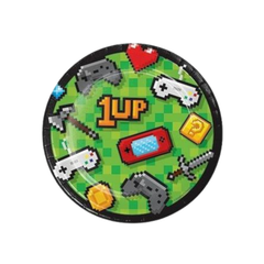 Piatto Carta Dessert Videogame Gaming Party  cm18 pz8