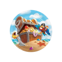 Piatto Carta Dessert Pirati cm18  pz8