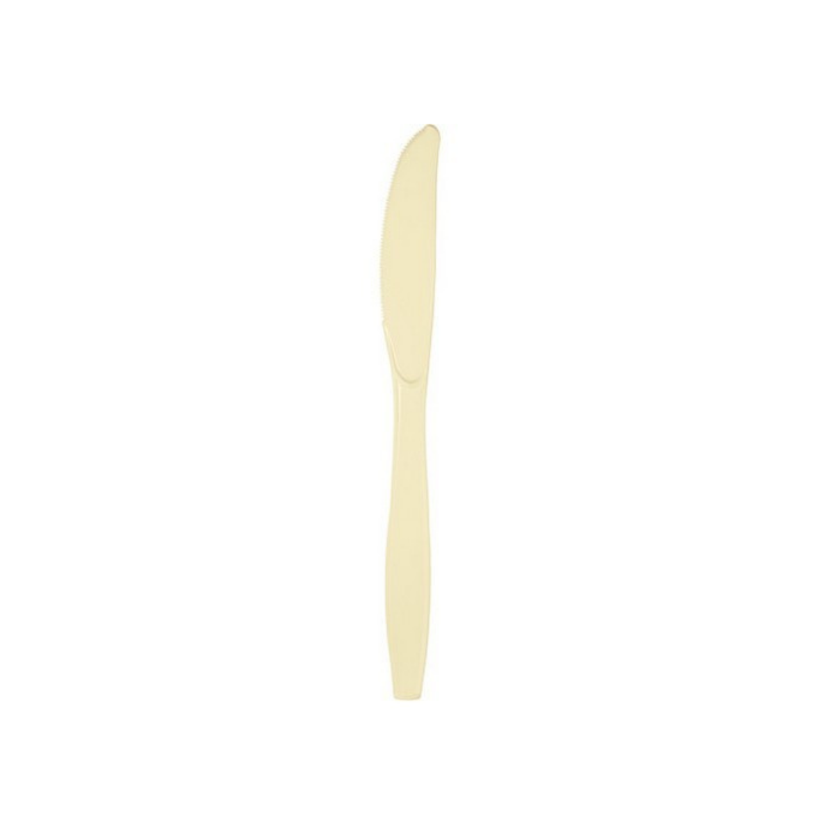 Coltello Plastica Tinta unita Avorio cm17 pz24