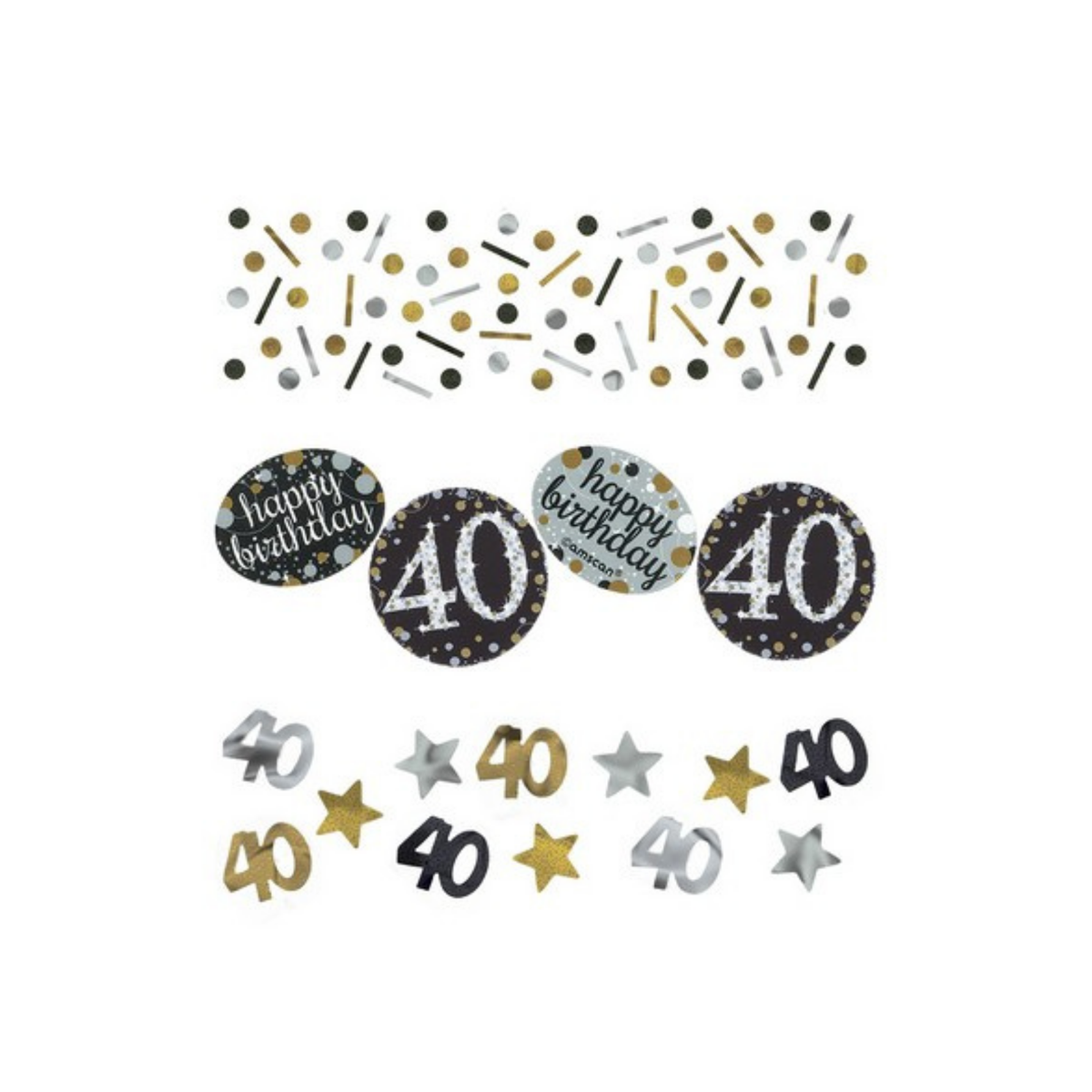 Confetti da tavola numero "40" gr 14 Multicolor pz1