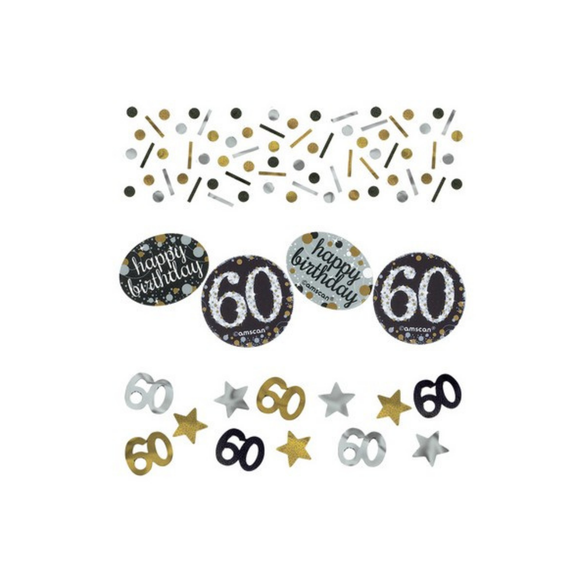 Confetti da tavola numero 60 , 14 gr multicolor pz1