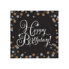 Napkin "Happy Birthday" Sparkling Celebrations cm33x33 pcs 16