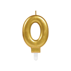 Gyertyaszám Zero Metallic gold cm9 db1