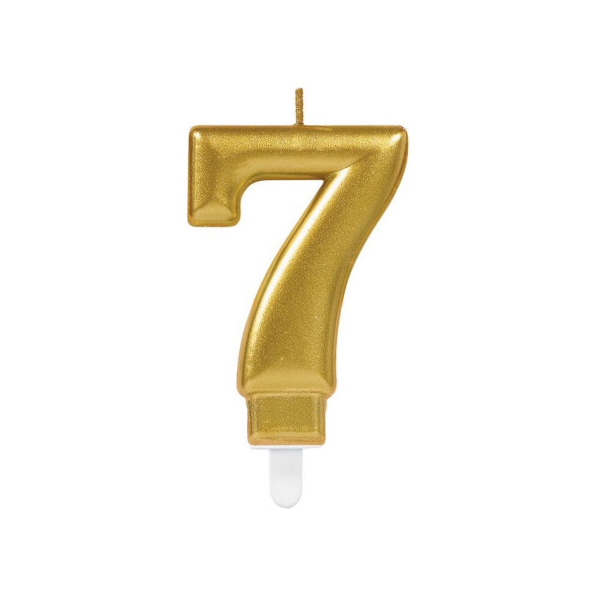 Candelina numero Sette Oro metallizato cm9 pz1