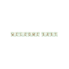 "Welcome" Baby Teddy Bear Modular Garland 260x15cm 1pc
