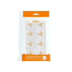 Rose Zucchero Decora Bianco kit da 8pz