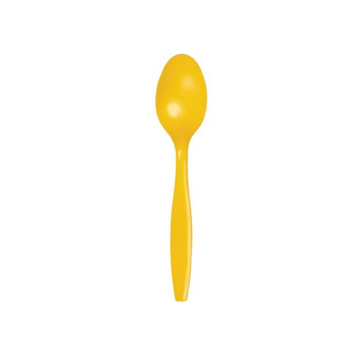 Cucchiaio Plastica Tinta unita Giallo  cm15,5 pz24