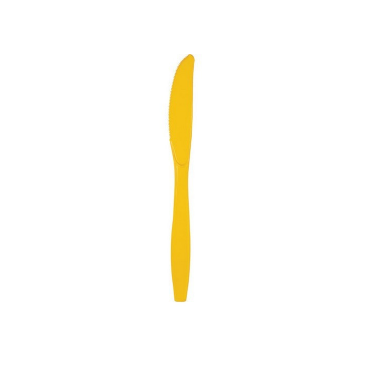 Plastic Knife Plain Yellow cm17 pcs24