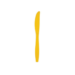Plastic Knife Plain Yellow cm17 pcs24