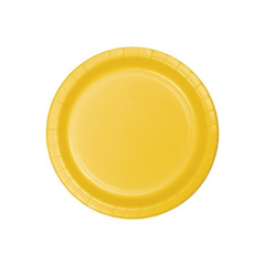 Piatto Carta Tinta unita Giallo cm22 pz8