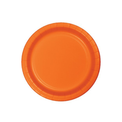 Plain Orange Paper Plate 22cm 8pcs
