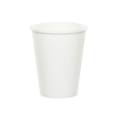 Bicchiere Carta Tinta unita Bianco ml266 pz8