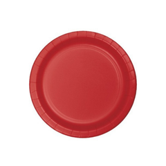 Piatto Carta Tinta unita Rosso cm17  pz8