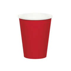 Bicchiere Carta Tinta unita Rosso ml266 pz8