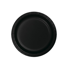 Piatto Carta Tinta unita Nero cm22 pz8