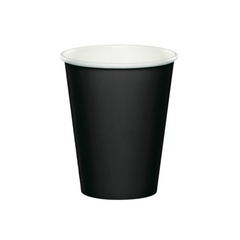 Bicchiere Carta Tinta unita Nero ml266 pz8