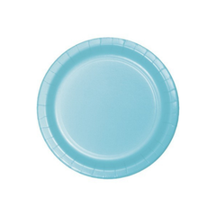 Piatto Carta Tinta unita Celeste  cm22 pz8