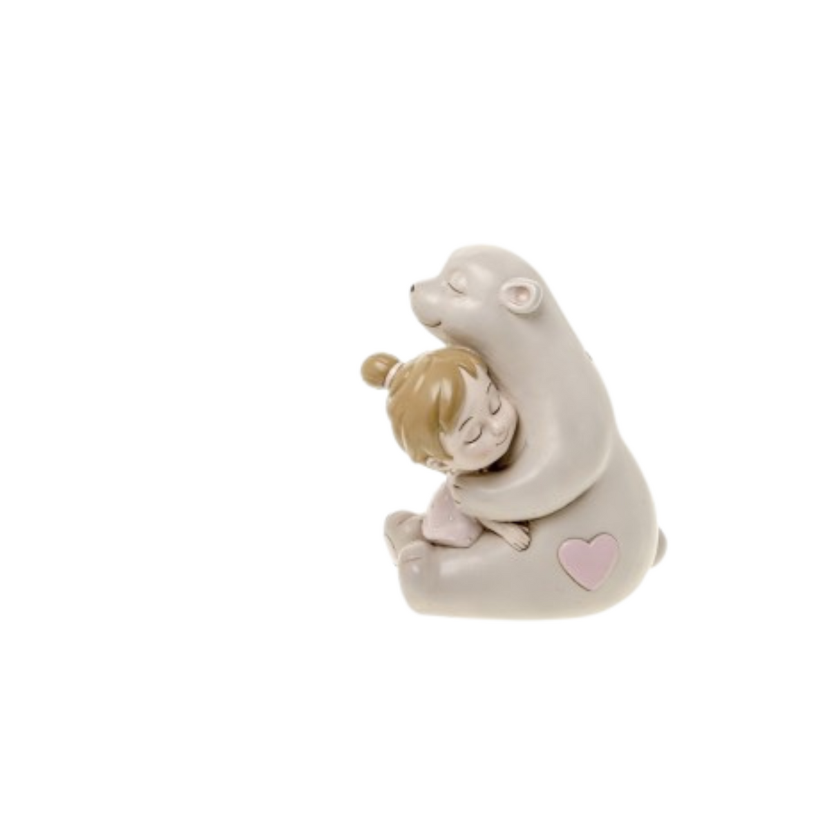 Bimba su foca Rosa in Resina H cm 7 pz1 a cf.