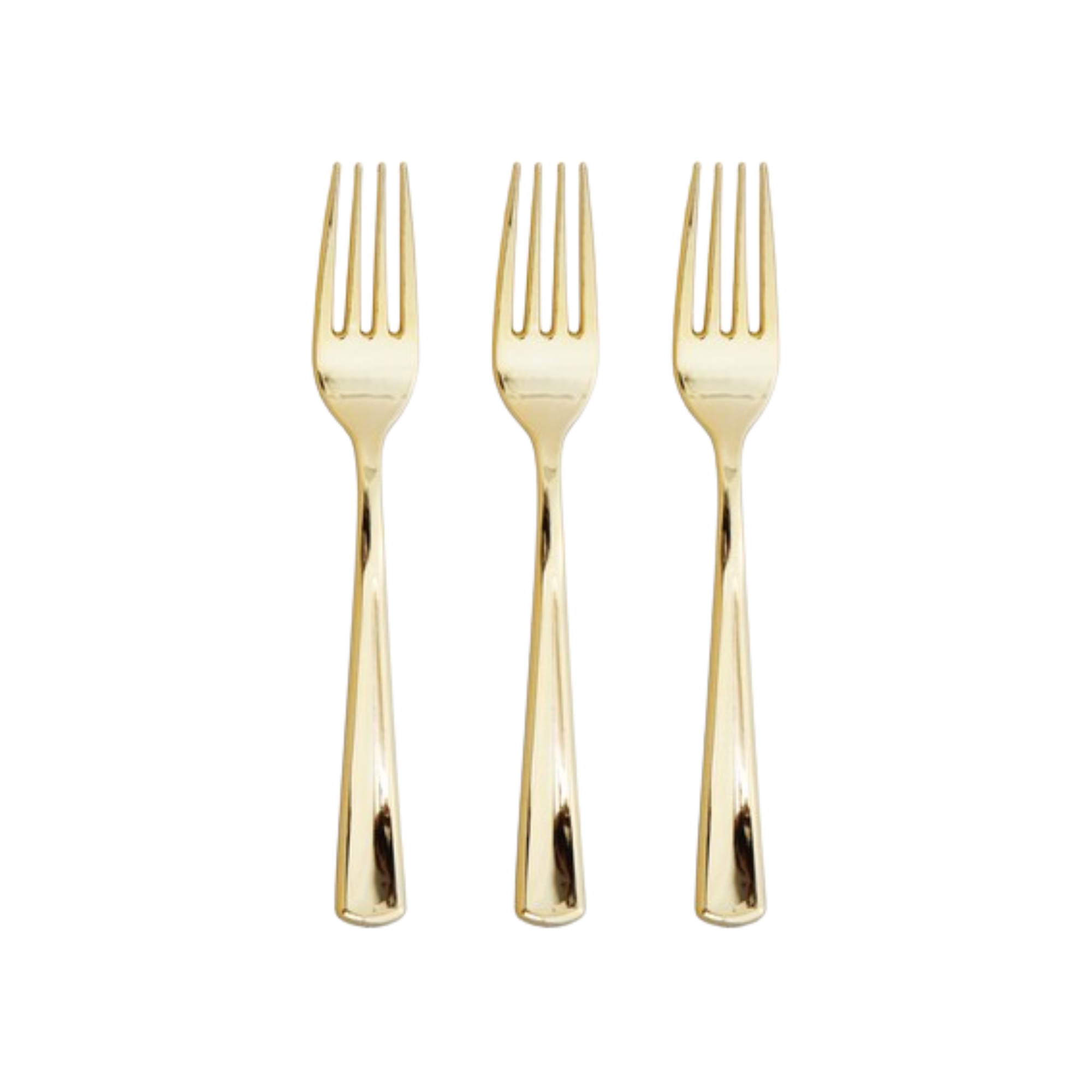 Set Posate Plastica Riutilizzabile Oro metalizzato pz24
