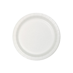 Piatto Carta Tinta unita Bianco cm17  pz8