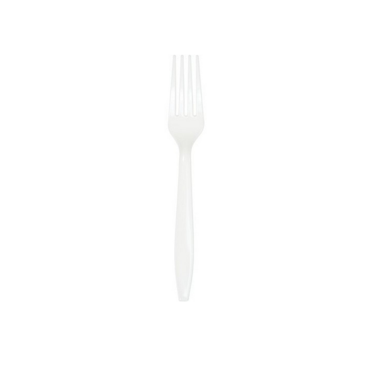 Forchetta Plastica Tinta unita Bianco   cm18 pz24