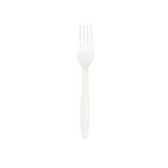 Forchetta Plastica Tinta unita Bianco   cm18 pz24