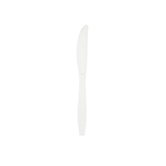 Coltello Plastica Tinta unita Bianco cm17 pz24