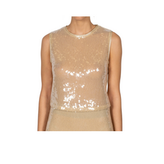 L. Top Donna Paillettes Nude o Orange Collezione Efi d’Angio’