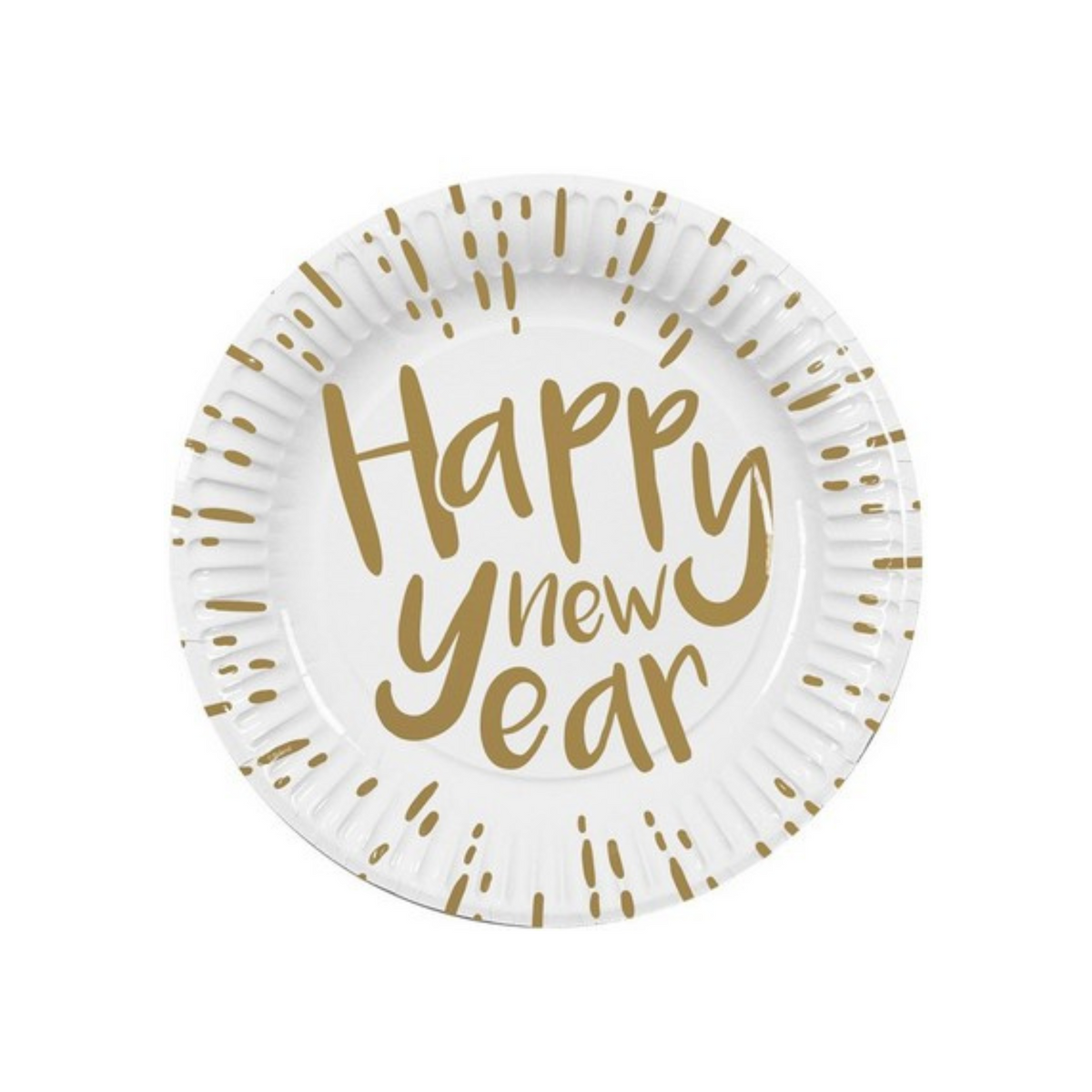 Piatto Carta Happy New Year cm 23 pz10 a cf.