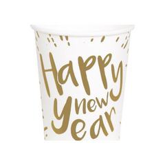 Bicchiere Carta Happy New Year Ml210 pz10 a cf.