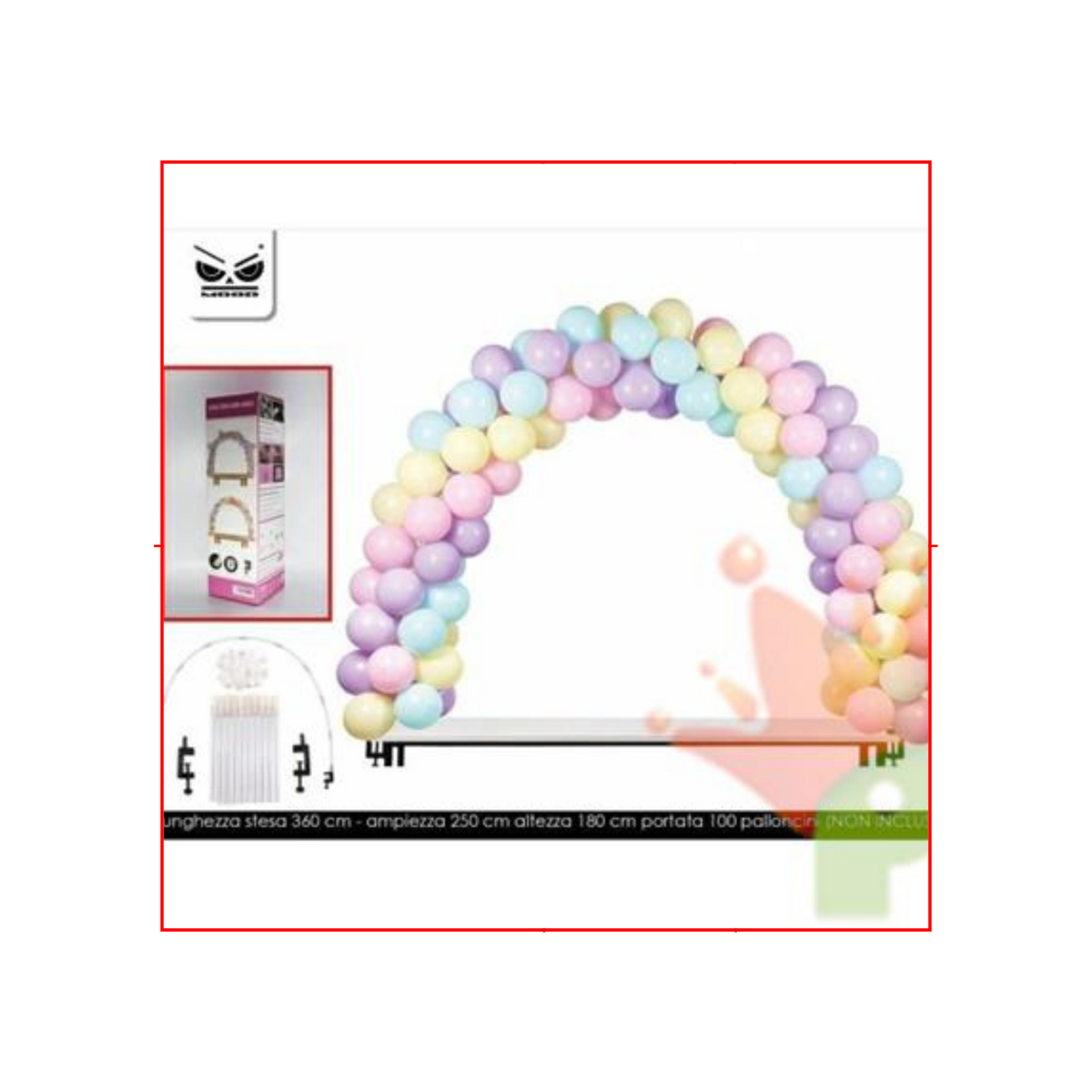 Struttura Arco Rotondo per Palloncini Pz1 a Cf.