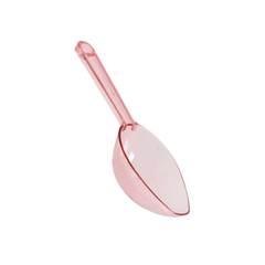 Pasztell rózsaszín műanyag kanál konfettihez és mályvacukorhoz 16,7 cm db1