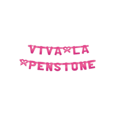 Festone "W la pensione" XL Magenta metallizzato cm240x15 pz1