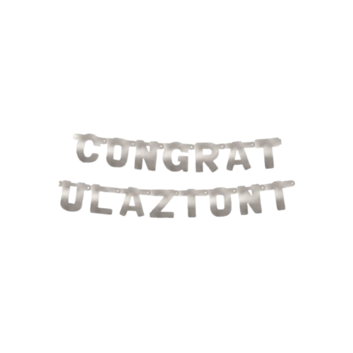 Festone Congratulazioni XL argento metallizzato 
cm 225x15 pz1