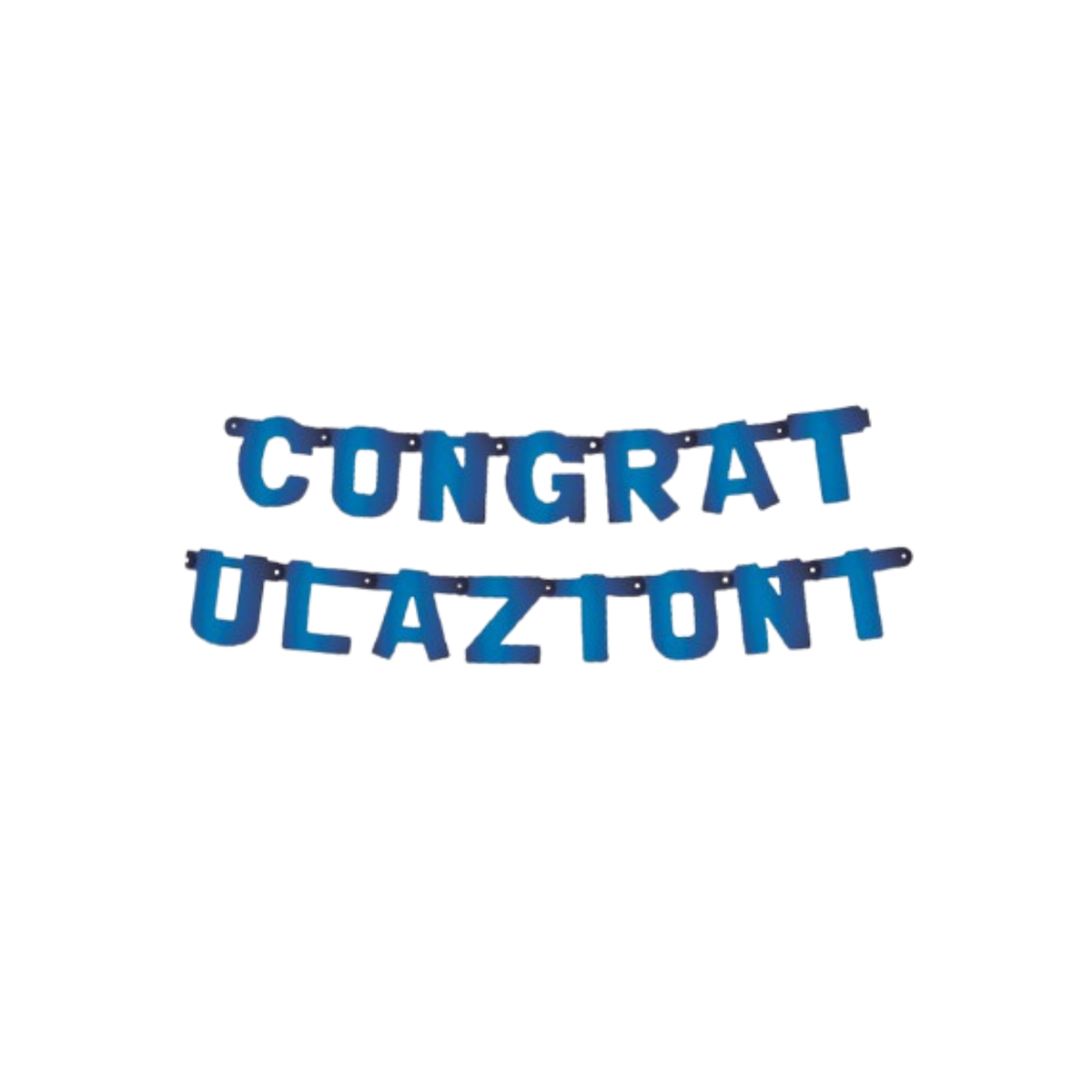 Festone Congratulazioni XL blu metallizzato cm 225x15 pz1