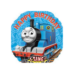 Palloncino Jumbo Foil Musicale "Thomas The Tank Engine" Happy Birthday 28”-71 cm