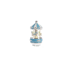Giostrina Carillon Resina Celeste/Argento con luci cm 16,20 pz1 a cf.