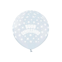 Palloncini in Lattice "Buon compleanno" Trasparente 24" cm60 pz2