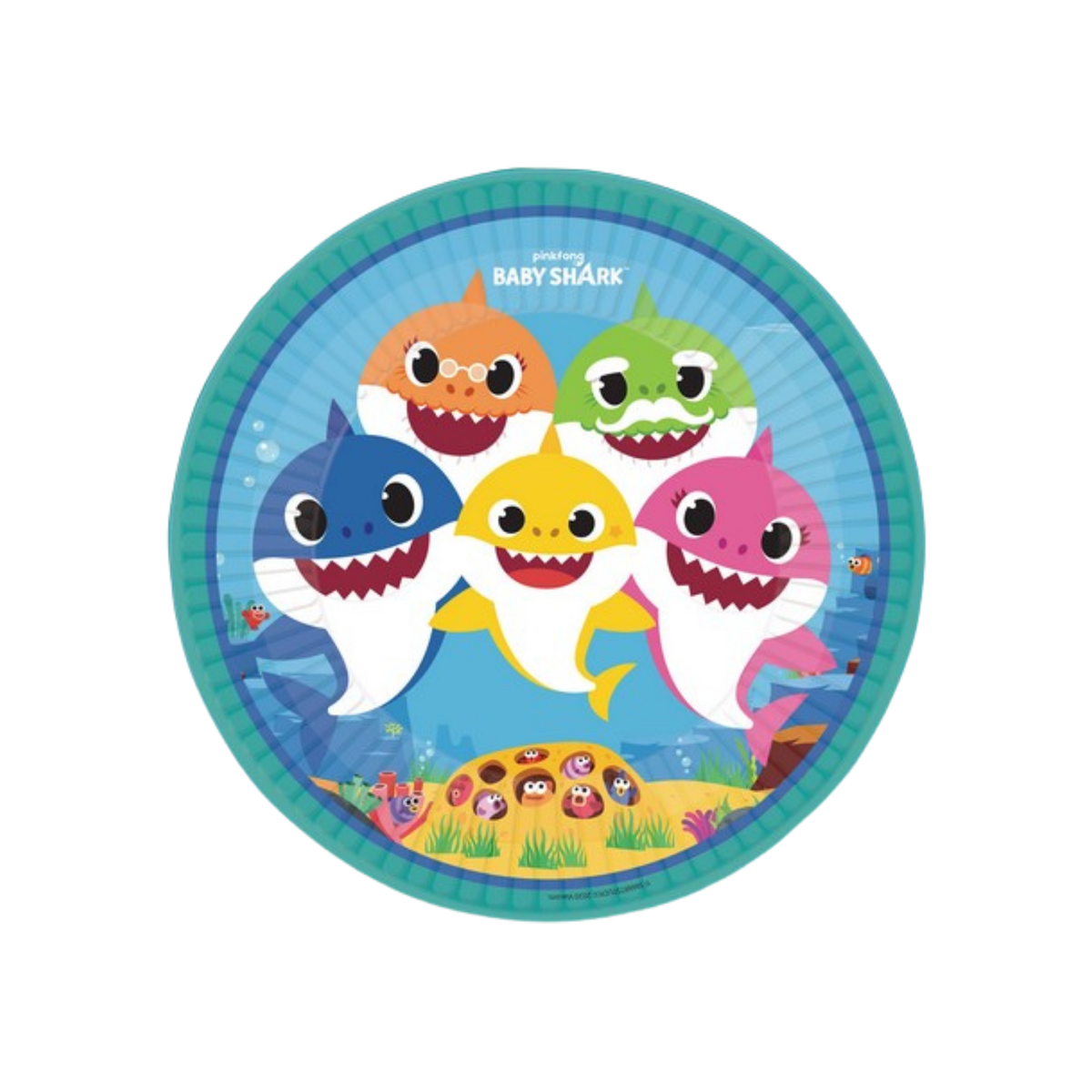 Piatto Carta Baby Shark cm22,8 pz 8