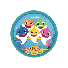 Piatto Carta Baby Shark cm22,8 pz 8