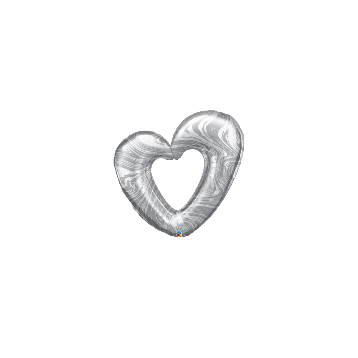 Pallone Foil Super Shape "Cuore" Argento Qualatex 42"-Cm107 Pz1 a Cf.